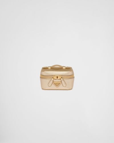 Prada Saffiano Leather Jewelry Beauty Case - White