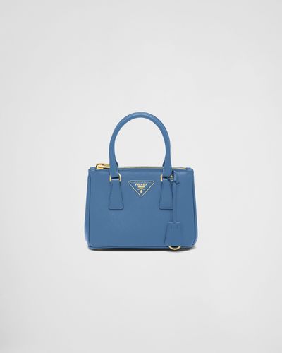 Prada Galleria Saffiano Leather Mini-Bag - Blue