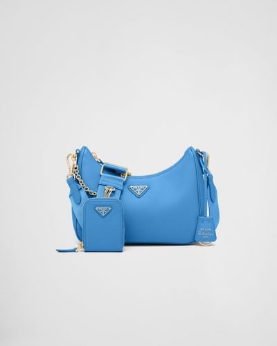 Prada Re-edition 2005 Saffiano Leather Bag - Blue