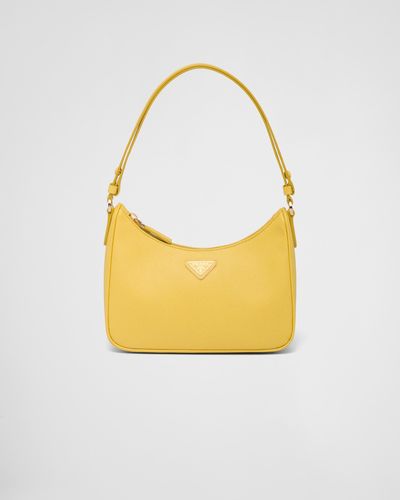 Prada Re-Edition Saffiano Leather Mini-Bag - Yellow