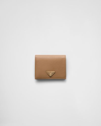 Prada Small Saffiano Leather Wallet - White