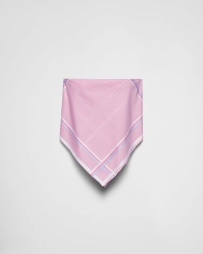 Prada Printed Cotton Bandana Top - Pink