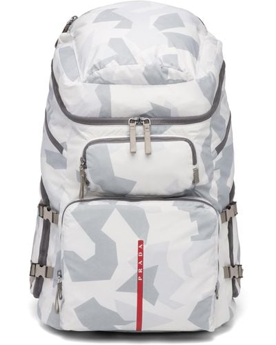 Prada Printed Technical Fabric Ski Boot Backpack - Multicolor