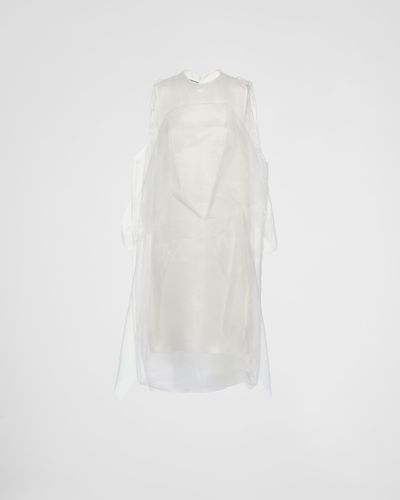 Prada Technical Voile Dress - White