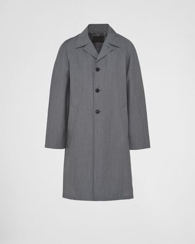Prada Wool And Mohair Coat - Gray