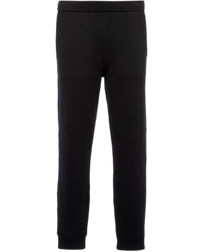Prada Re-nylon Gabardine And Wool Trousers - Black
