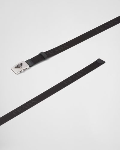 Prada Ceinture En Toile Nylon - Noir