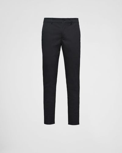 Prada Stretch Technical Fabric Pants - Blue