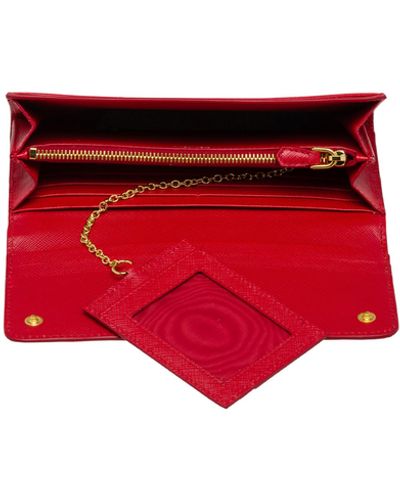 Prada Leather Wallet - Rot