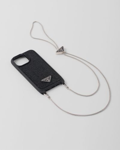 Prada Cover For Iphone 14 Pro Max - Metallic