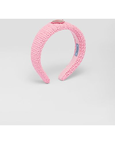 Prada Gehäkeltes Headband - Pink