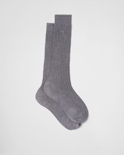 Prada Cotton Socks - Gray