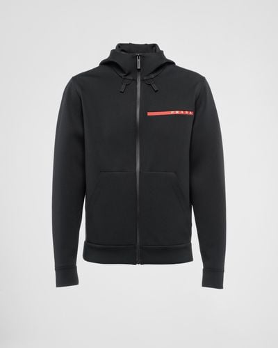 Prada Technical Fabric Hoodie - Black