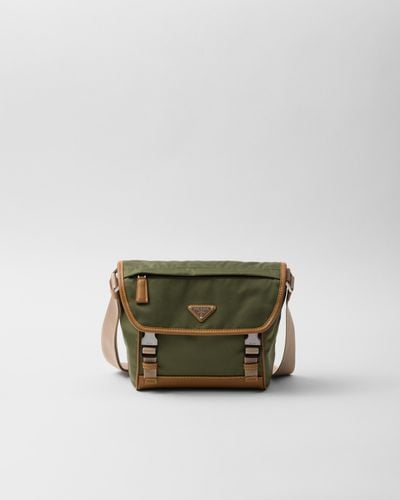 Prada Re-Nylon And Leather Shoulder Bag - Multicolor