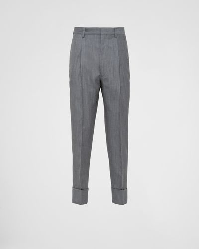 Prada Mohair Wool Trousers - Grey