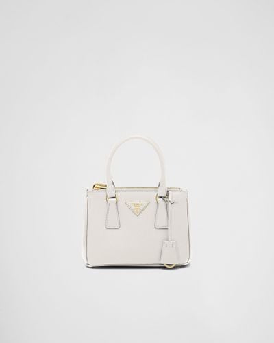 Prada Galleria Saffiano Leather Mini-Bag - White