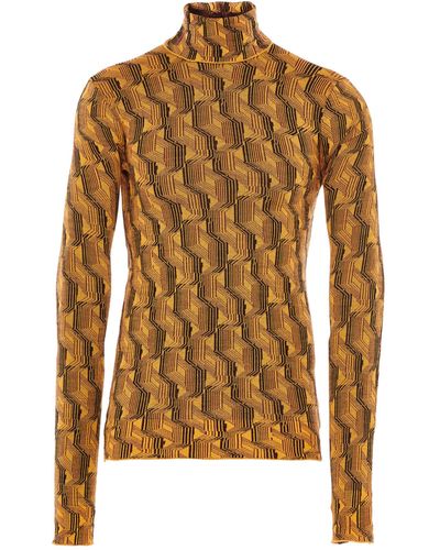 Prada Jacquard Superfine Wool Turtleneck Sweater - Multicolor