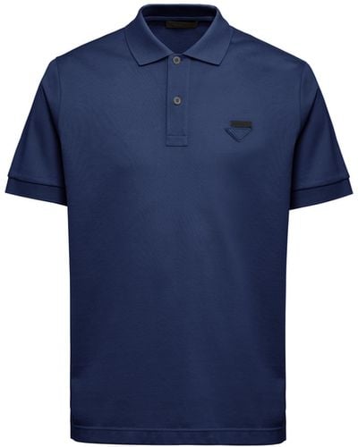 Prada Piqué Polo Shirt - Blue
