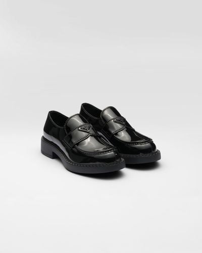 Prada Patent Leather Loafers - Black