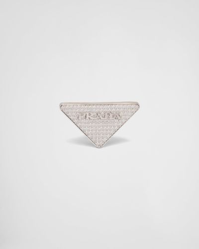 Prada Crystal Logo Jewels Rechter Ohrring - Mehrfarbig