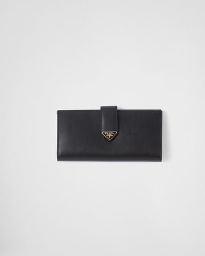 Prada Large Leather Wallet - Black