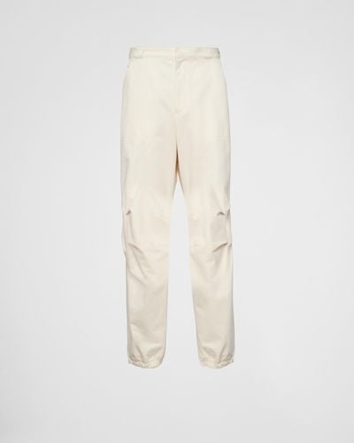 Prada Pantalon En Coton - Neutre