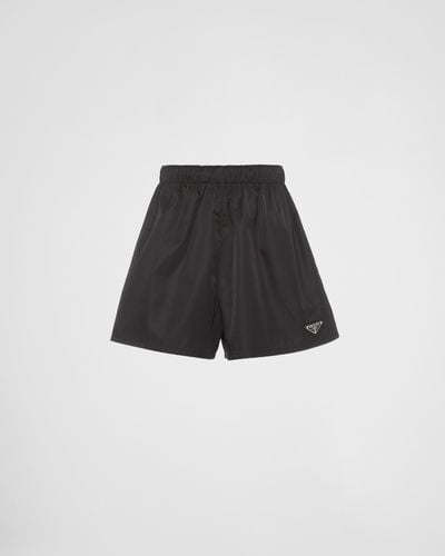 Prada Shorts Aus Re-nylon - Schwarz