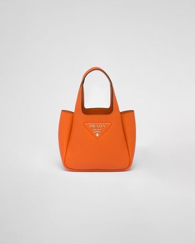 Prada Handtasche Aus Leder - Orange