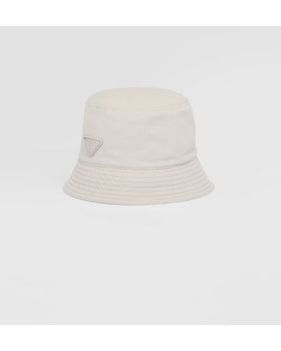 Prada Corduroy Bucket Hat - White
