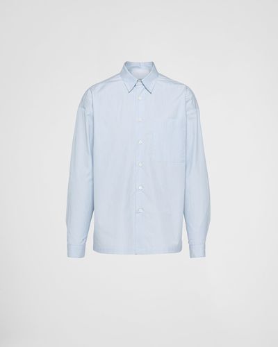Prada Camicia In Cotone - Blu