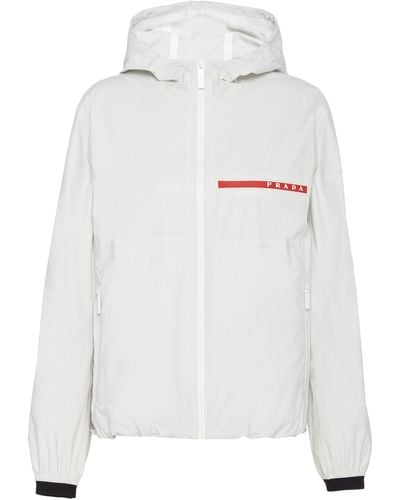 Prada Light Nylon Hooded Jacket - White
