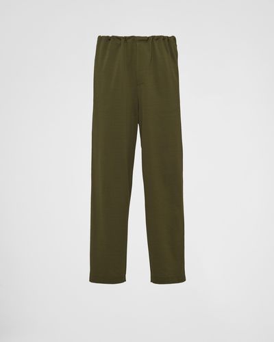 Prada Cotton Trousers - Green