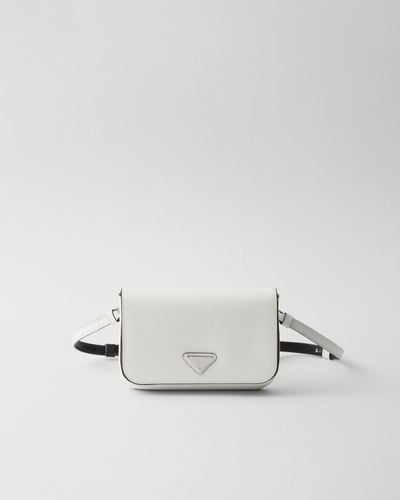 Prada Saffiano Leather Shoulder Bag - White