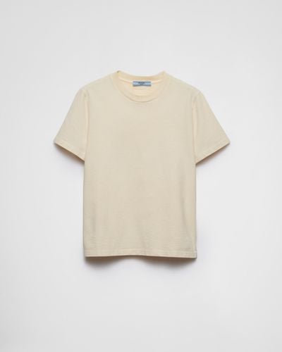 Prada Jersey T-Shirt - Natural