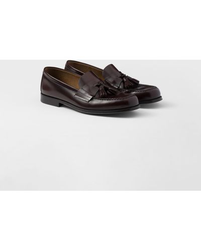 Prada Brushed Leather Loafers - Multicolor
