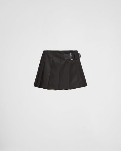 Prada Re-nylon Pleated Miniskirt - Black