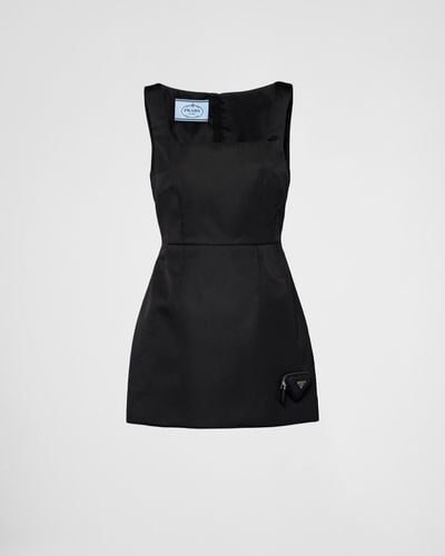 Prada Zipped-pouch Re-nylon Mini Dress - Black