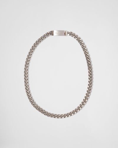 Prada Chain Jewels Necklace - White