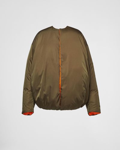 Prada Reversible Re-nylon Down Jacket - Green