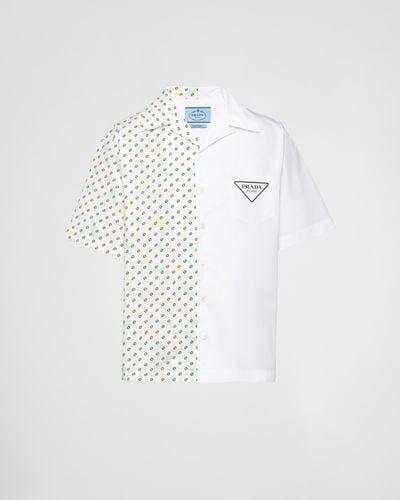 Prada Double Match Cotton Shirt - White