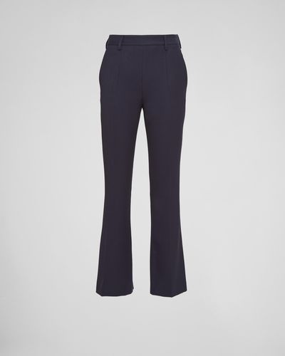 Prada Pantaloni In Gabardine - Blu