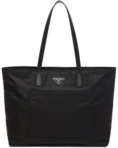 Prada Re-Nylon Tote Bag - Black