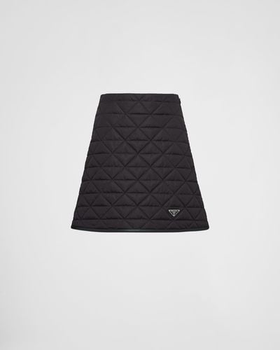 Prada Re-Nylon Quilted Miniskirt - Black
