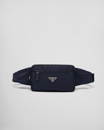Prada Re-Nylon And Saffiano Leather Belt Bag - Blue