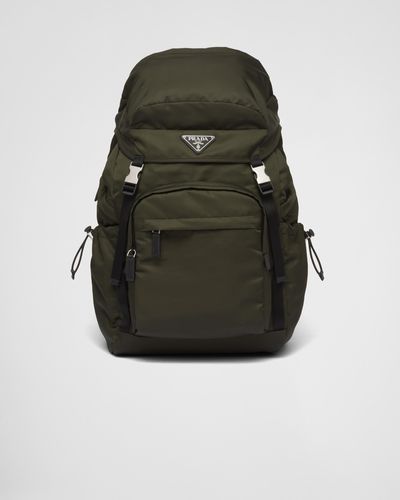 Prada Re-Nylon And Saffiano Leather Backpack - Green