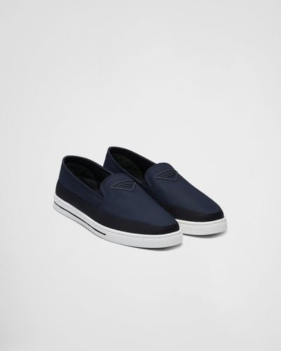 Prada Re-Nylon Slip-On Sneakers - Blue