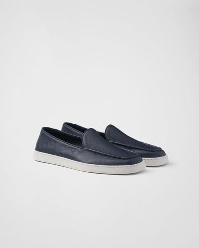 Prada Leather Loafers - Blue