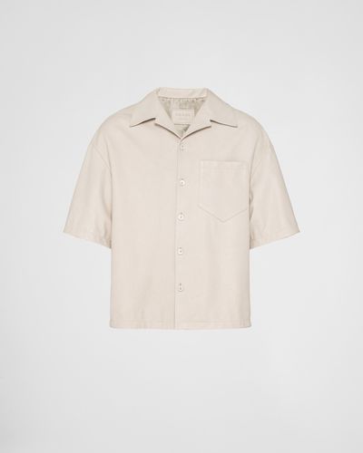 Prada Nappa Leather Shirt - White