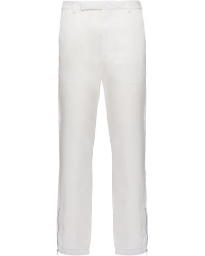 Prada Pantaloni In Re-nylon - Bianco