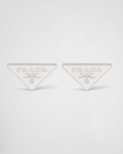 Prada Symbole Earrings - White